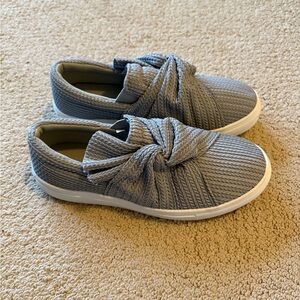 New Textured Gray Slip-On Sneakers